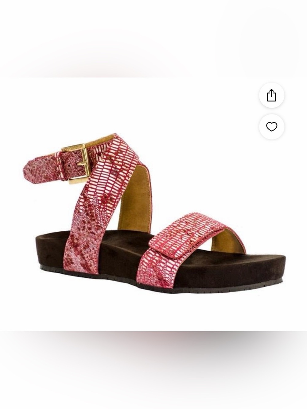 Revitalign Swell Red Textured Strap Sandal. NWOT